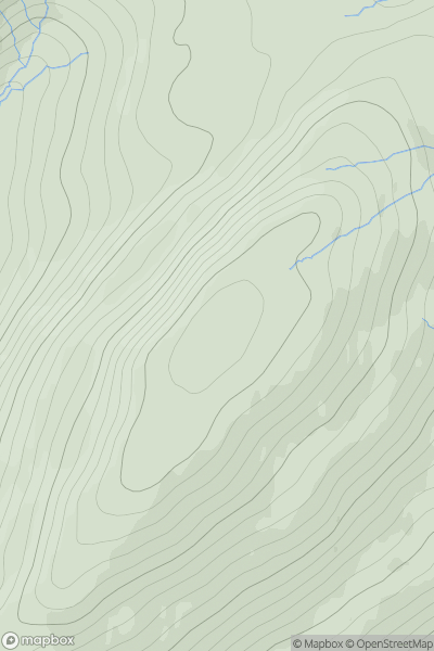 Thumbnail image for Beinn a' Chaorainn [Sunart and Ardgour] showing contour plot for surrounding peak